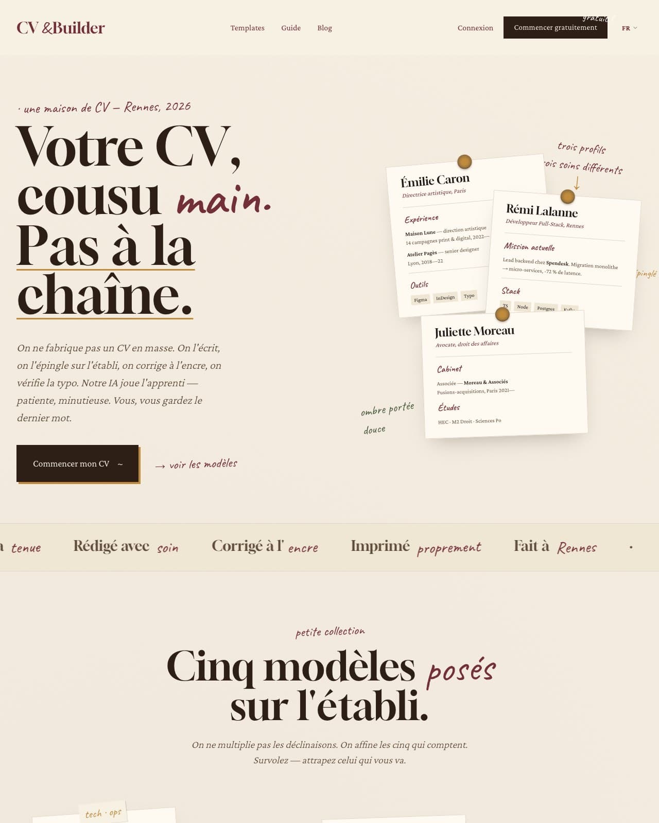 Capture de CV Builder